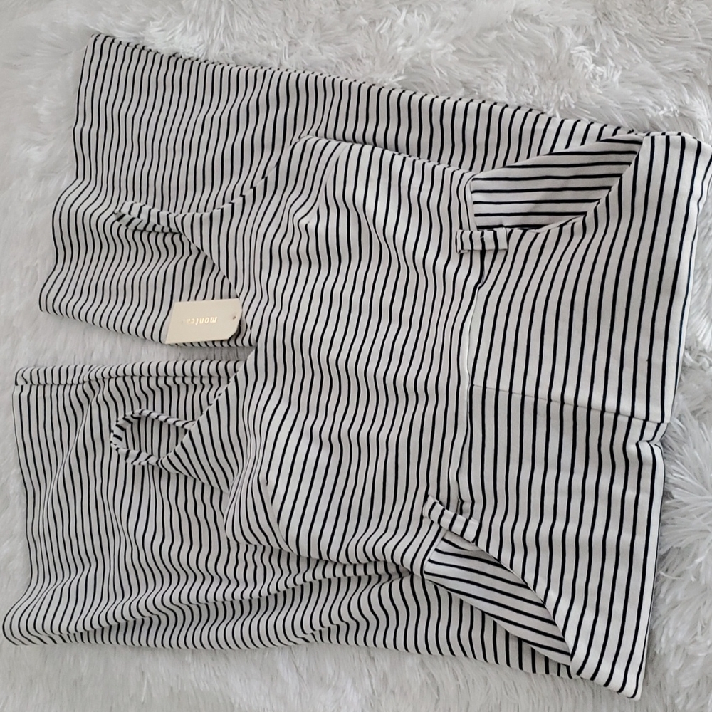 STRIPED CROP JUMPSUIT WITH FLARE LEG S